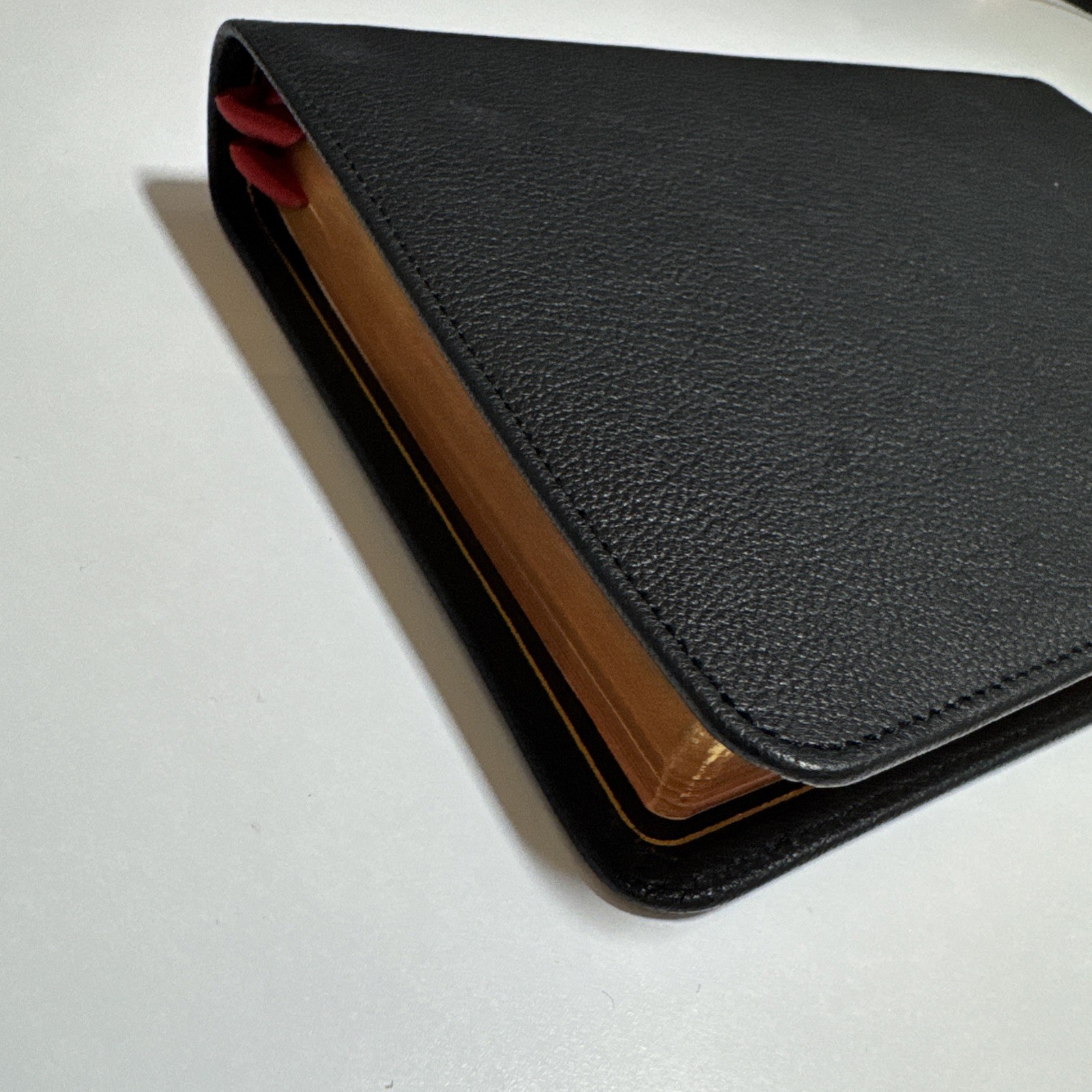 Holy Bible ESV Heirloom Single Column Personal Size Bible, Goatskin, Black
