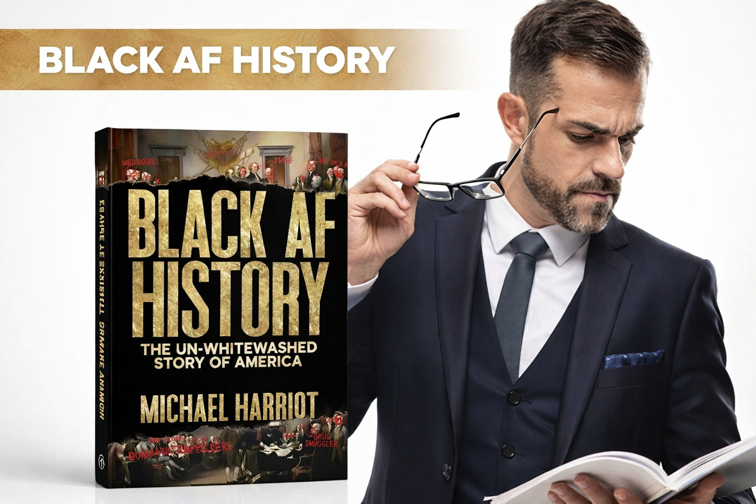 Black AF History: The Un Whitewashed Story of America by ” Michael HarrioT “.