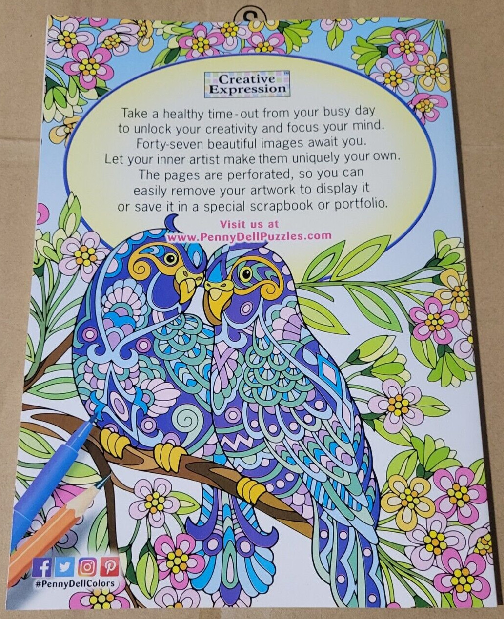 COLORFUL ESCAPES -A Bouquet of Color! Vol. 24 – Adult Coloring Book- 47 Pages