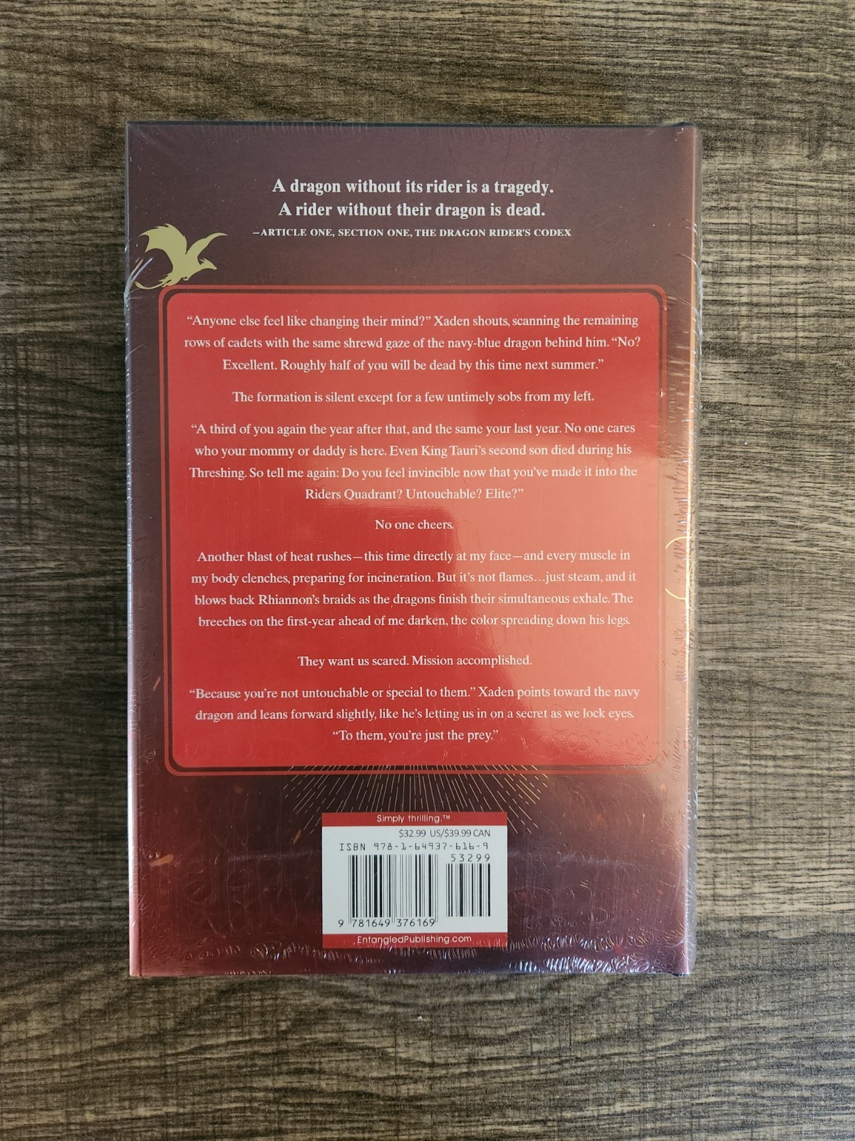 Sealed FOURTH WING Rebecca Yarros Holiday Special Edition Hardcover Red Tower