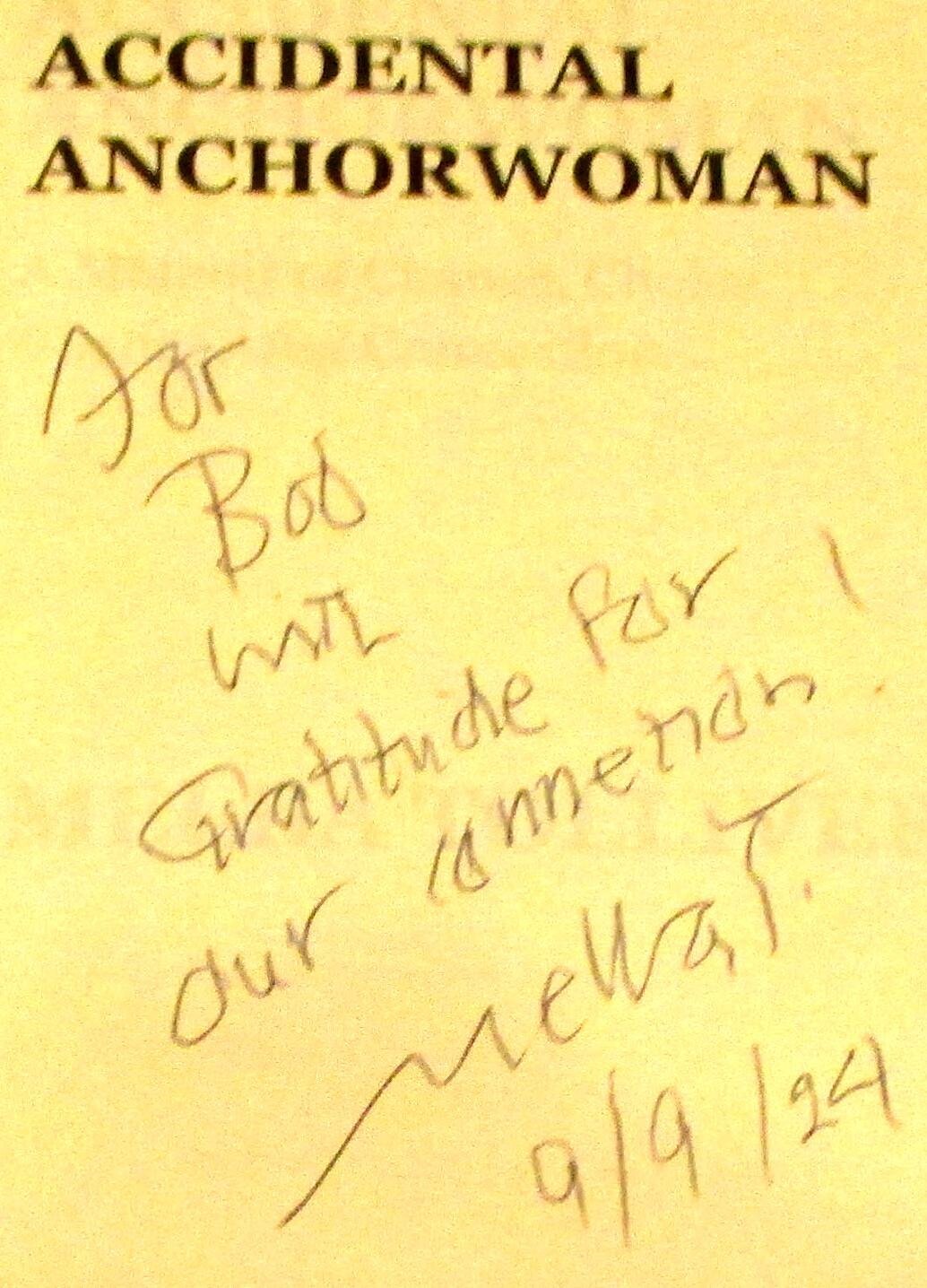 2024 Accidental Anchorwoman by Melba Tolliver SIGNED Softcover Book 276 Pages