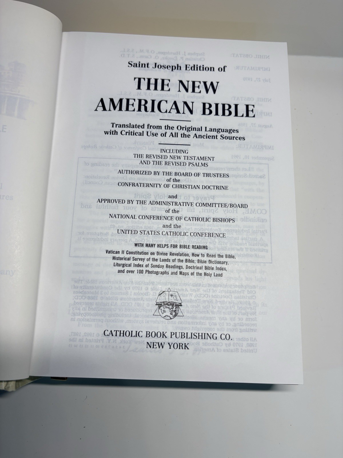 Saint Joseph Edition of The New American Bible – Illustrated Hardcover with Box