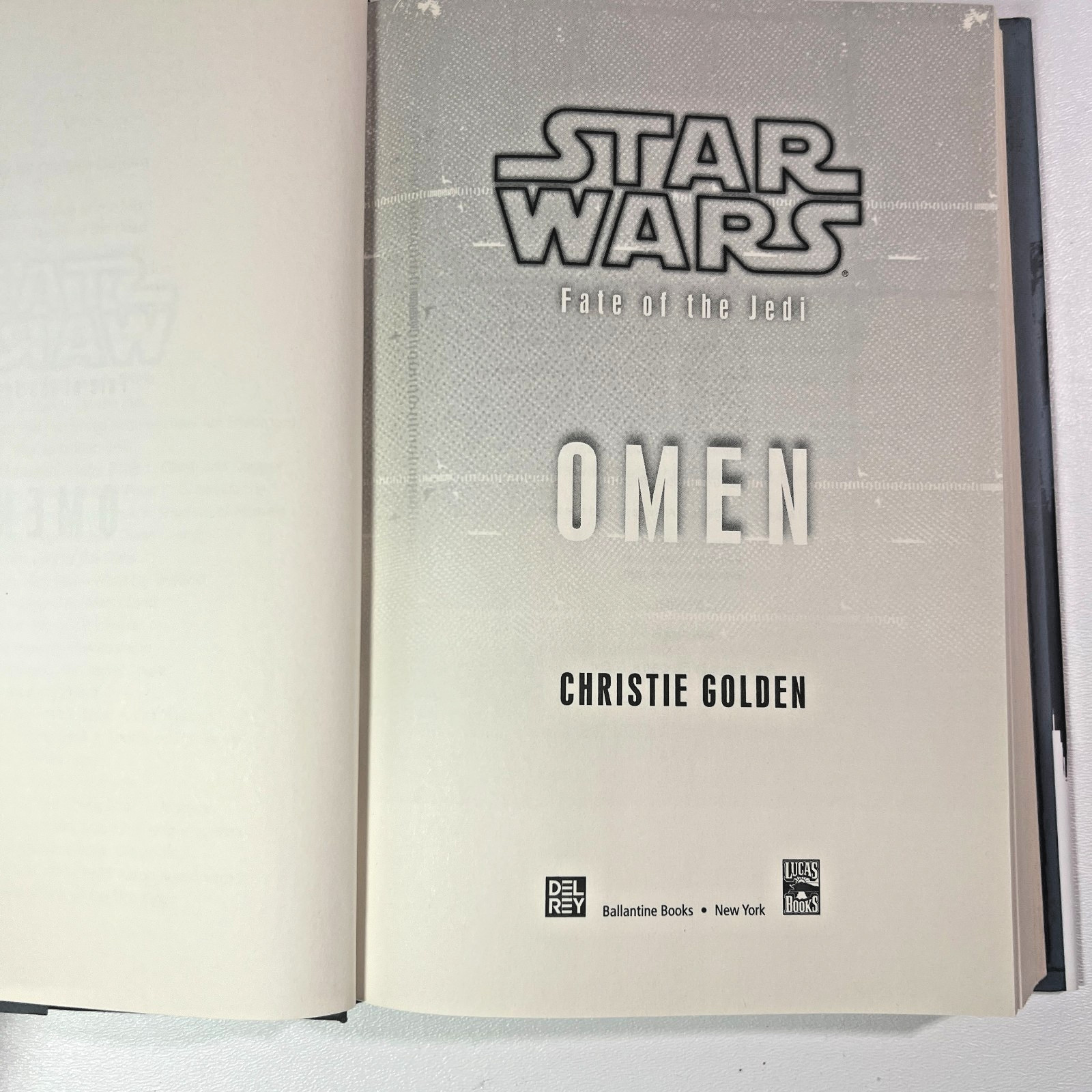 Star Wars Fate of the Jedi Omen Christie Golden Hardcover 1st Edition Legends