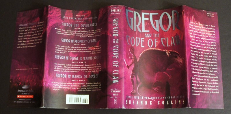 SUZANNE COLLINS SIGNED 1st Printing – Gregor and the Code of Claw, w/ Bookmark!
