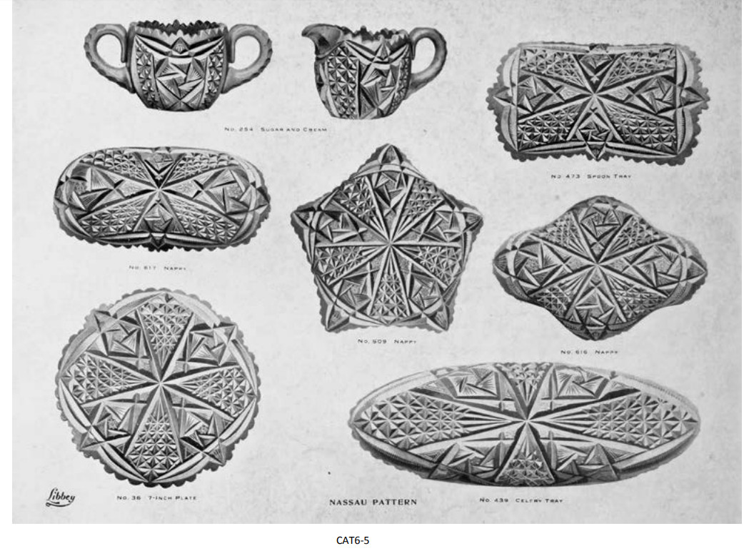 Libbey ^Redux^ American Brilliant Cut Glass and engraved catalog/book Amberina