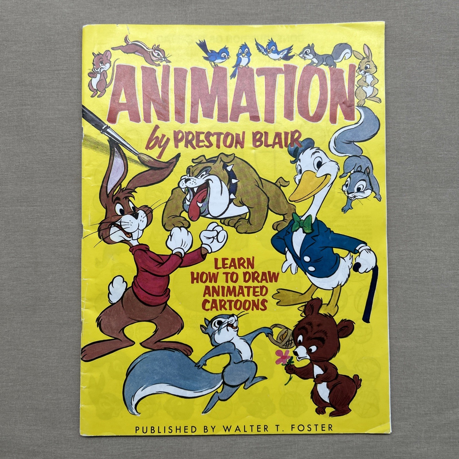 Animation by Preston Blair LEARN HOW TO DRAW ANIMATED CARTOONS 1950’s VTG Book +