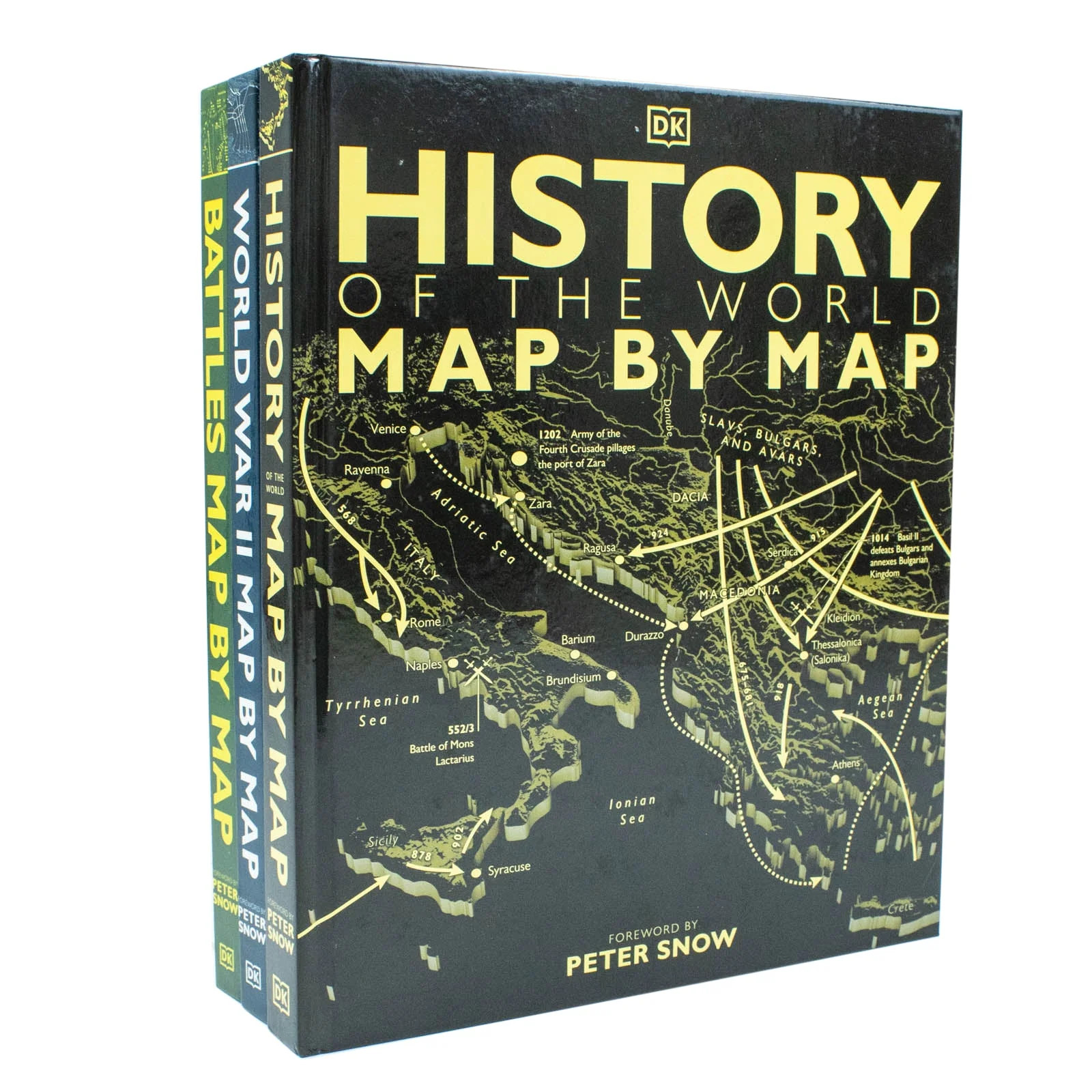 Map by Map Series 3 Books Collection Set (Battles, History of the World & World