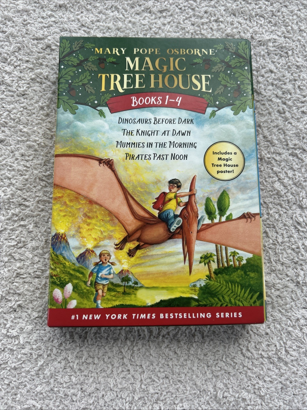 Magic Tree House Books 1-4 Boxed Set Vols. 1-4. Includes Magic Treehouse Poster!