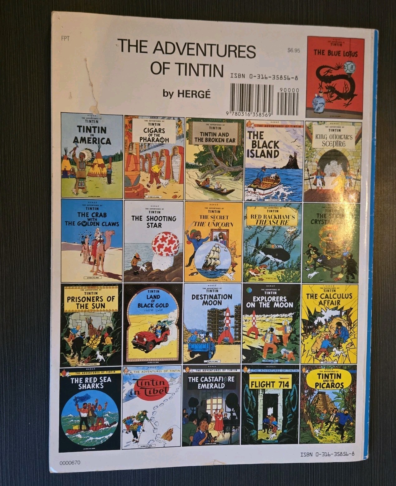The Adventures of Tintin By HERGE – Lot of 3 – Atlantic little Brown Edition