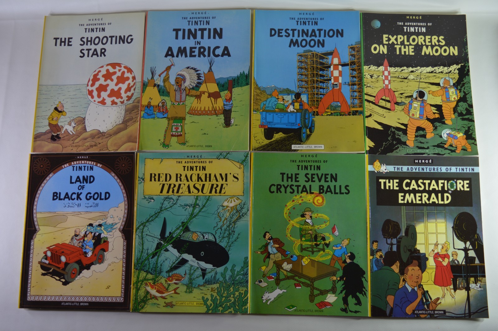 Lot of 17 The Adventures of Tintin by Herge Paperback Books 1970s 80s Vintage