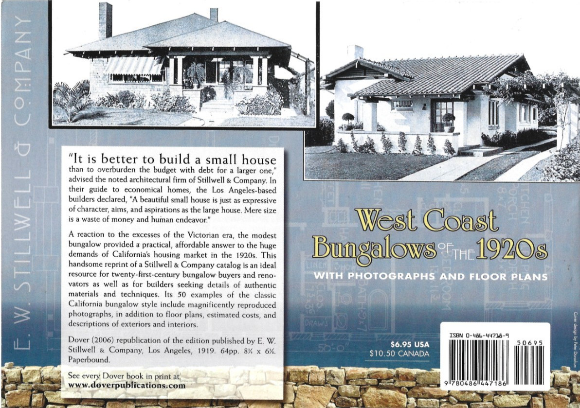 West Coast Bungalows of the 1920s, with Photographs and Floor Plans / Reprint