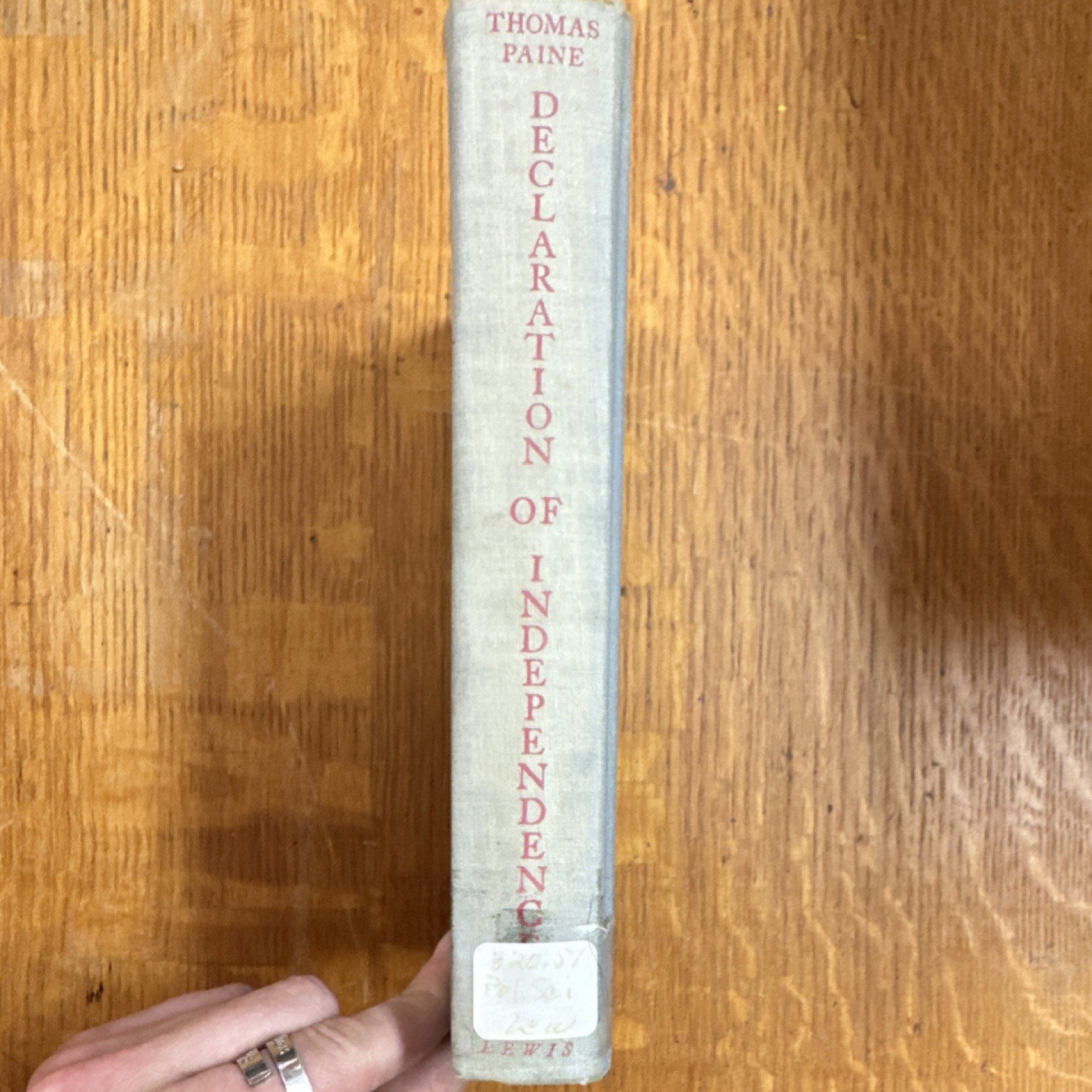 Thomas Paine Author of the Declaration Lewis 1947 Hardcover Freethought Press V…