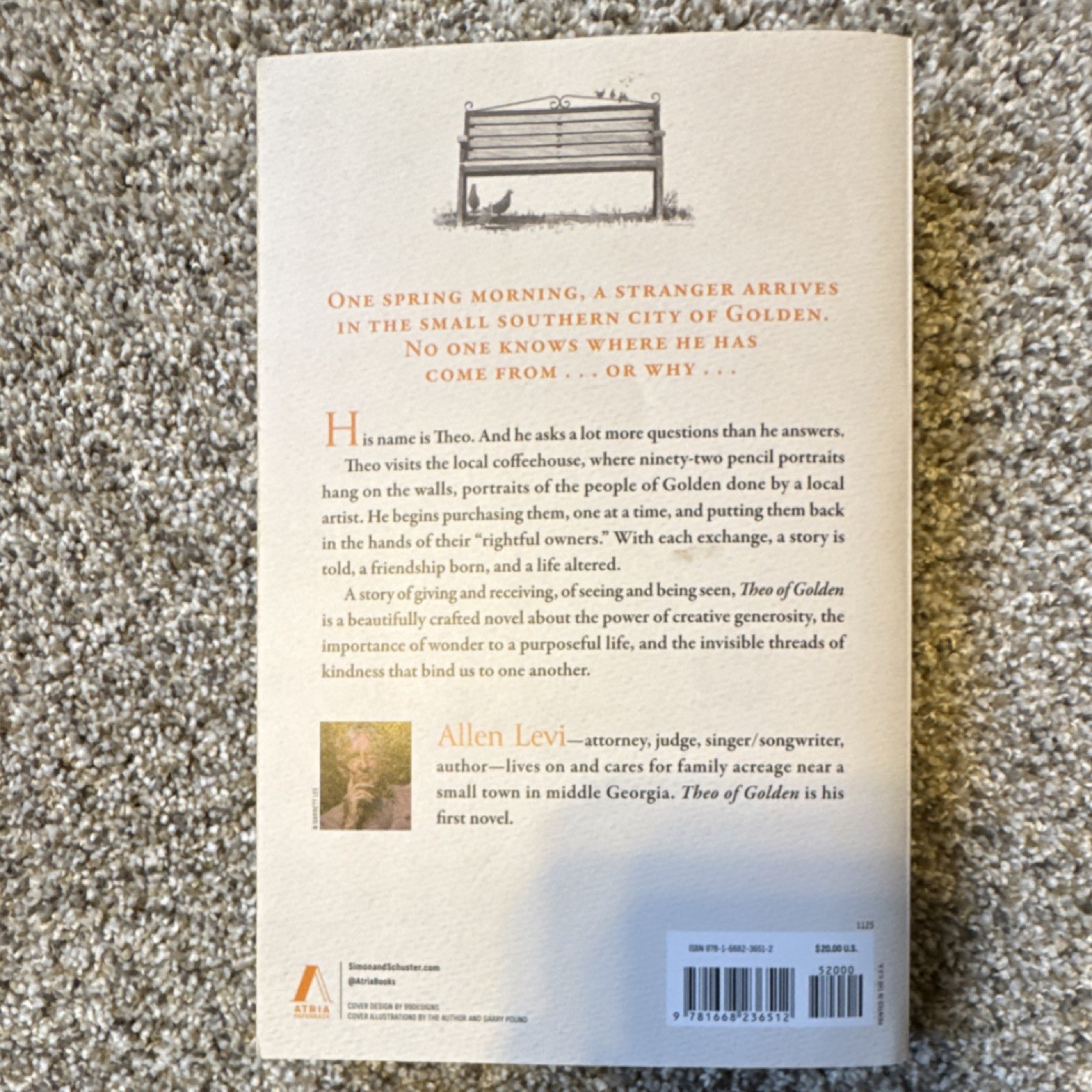 Atria Paperback Theo of Golden Allen Levi Paperback 2023 English Kindness