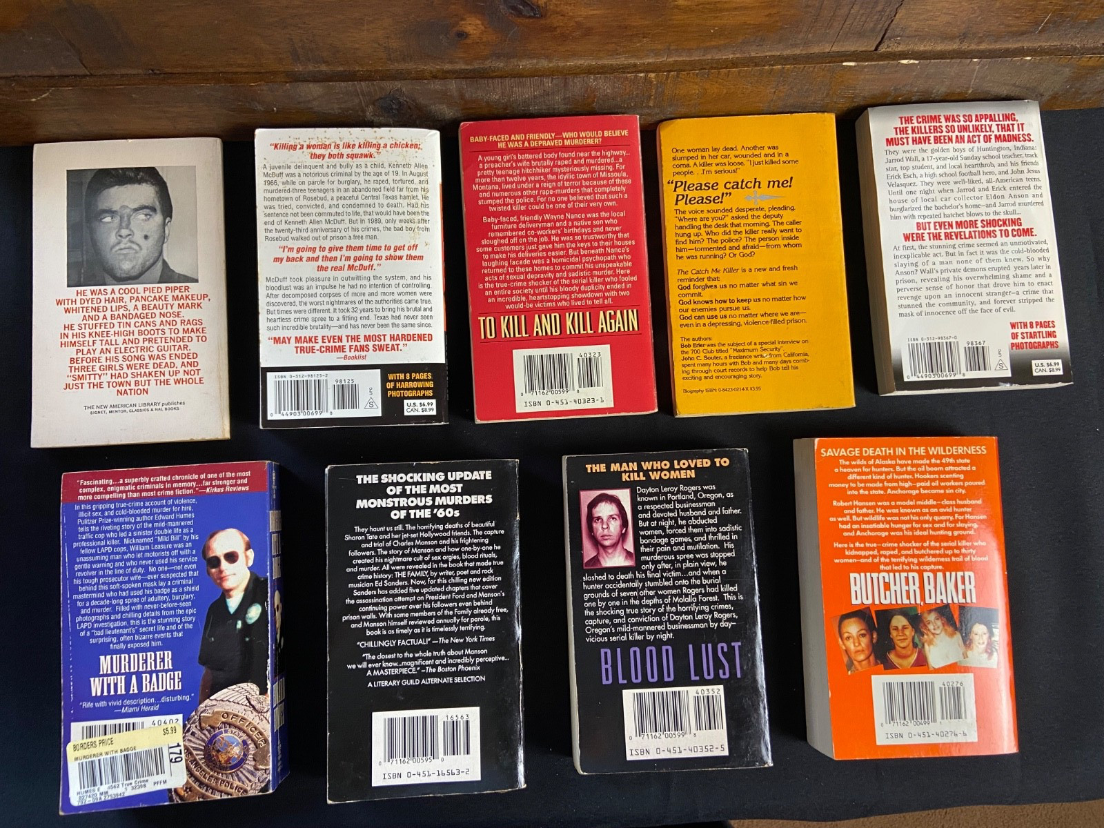 True Crime Lot of 9 Paperback Books Murder Homicide Detective Mystery Family