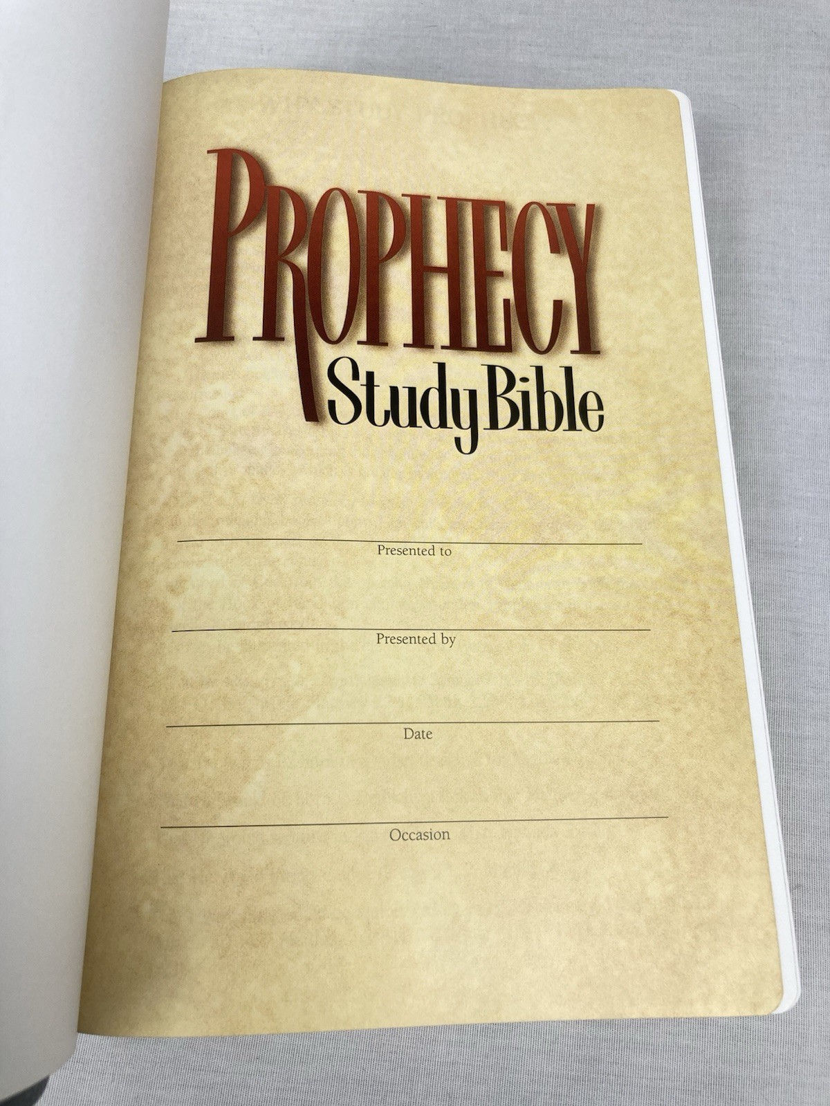 PROPHECY STUDY HOLY BIBLE NKJV JOHN HAGEE BONDED LEATHER GILT EDGING 1997 VGC!