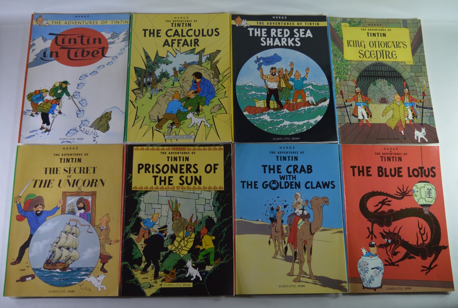 Lot of 17 The Adventures of Tintin by Herge Paperback Books 1970s 80s Vintage