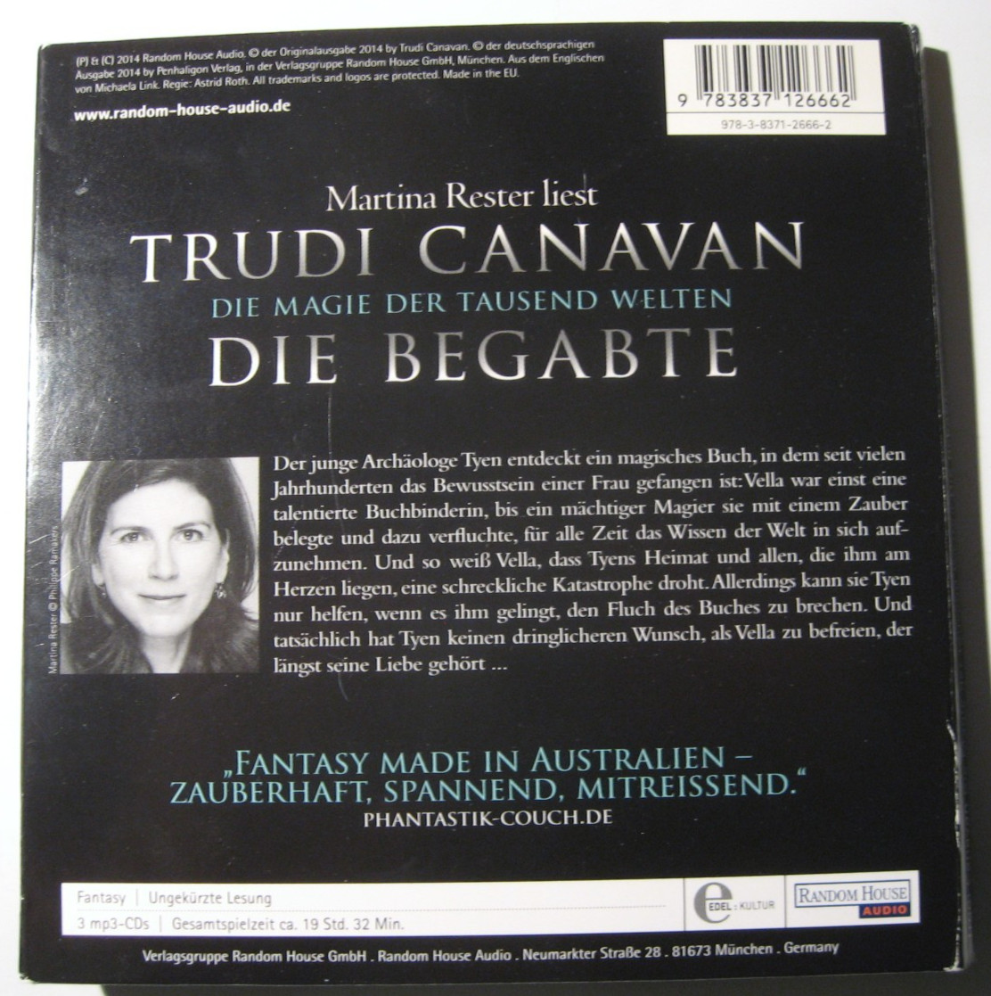 *Trudi Canavan, Die Begabte, Die Magie der tausend Welten, Random House*
