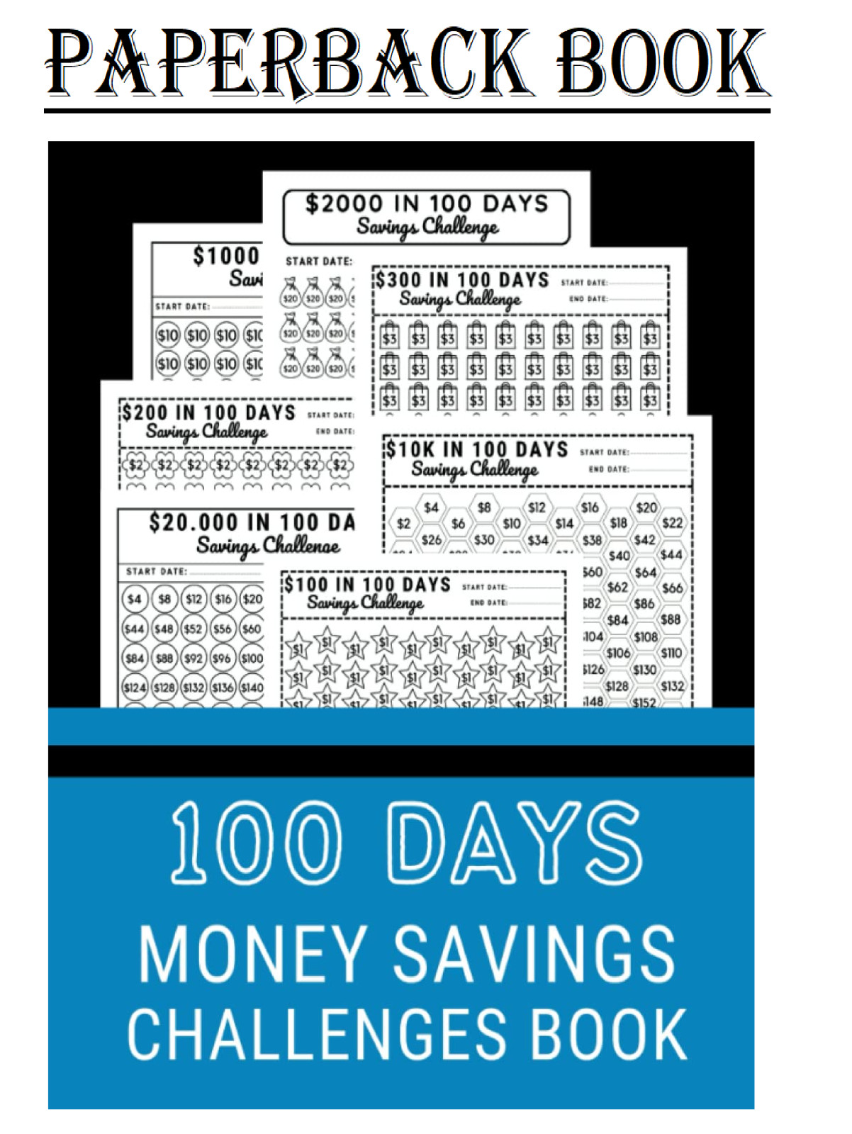 100 Days Money Savings Challenges Book: Large Savings Challenge Book For Low Inc