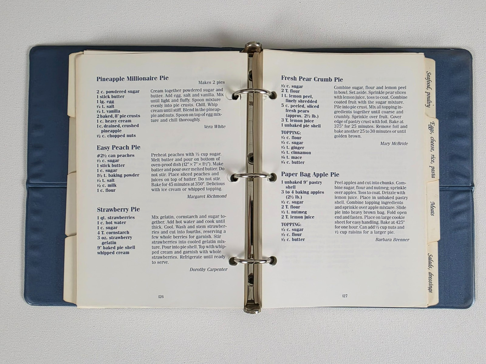From Quilts To Quiche Cookbook Recipes 288 Pages Vintage Hardcover Notebook