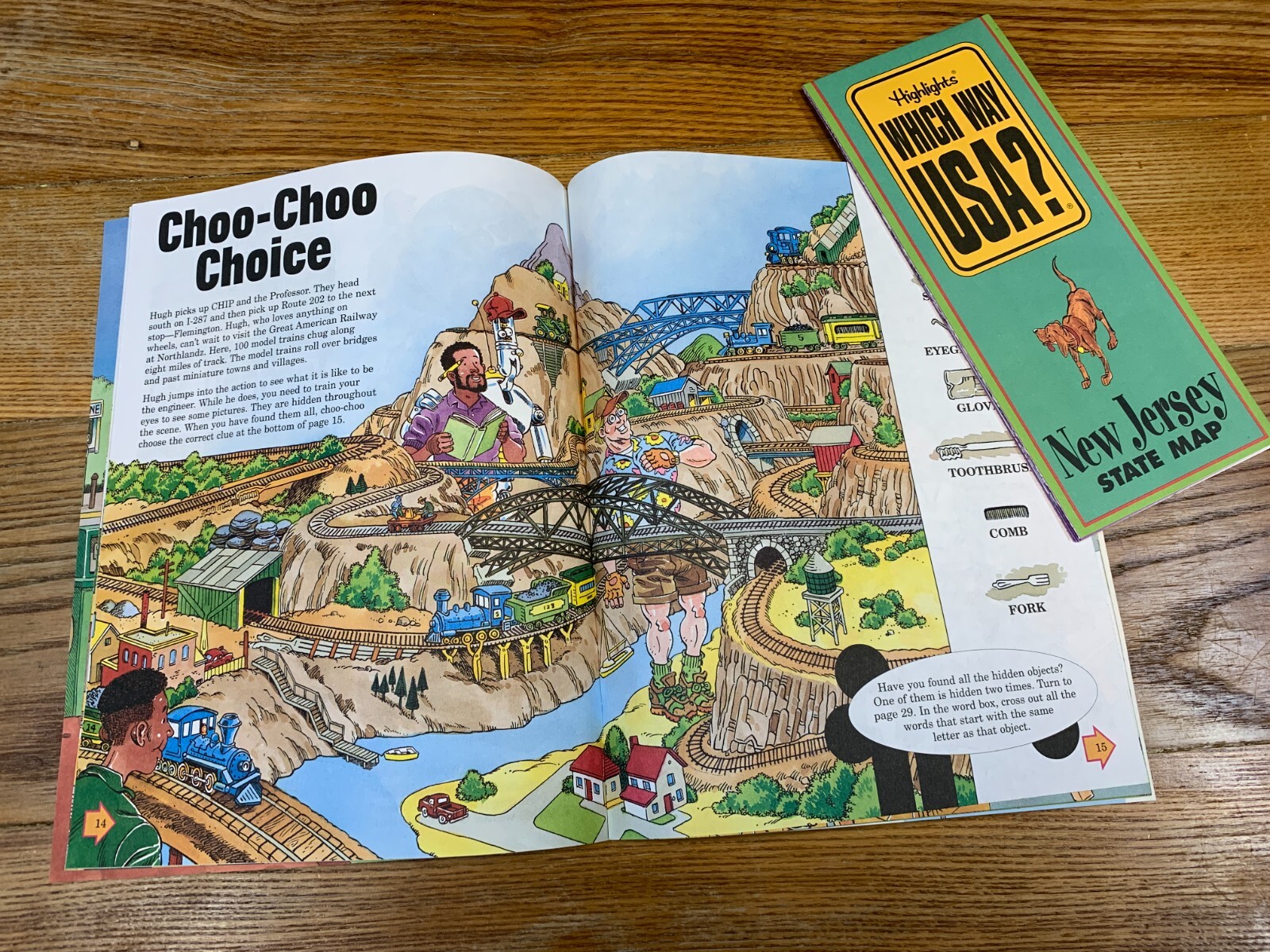 Highlights WHICH WAY USA Puzzle Books & Maps Virginia New Jersey Connecticut NY