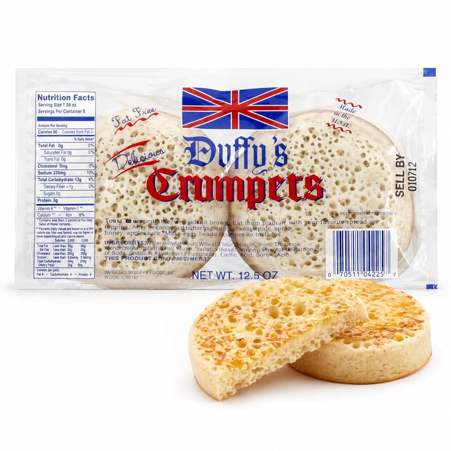 Duffy’s Crumpets British Breakfast Bread 12.5oz