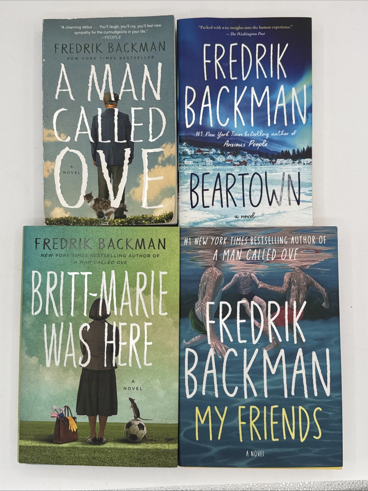 Lot of 4 by Fredrik Backman, HC & PB Books, B195