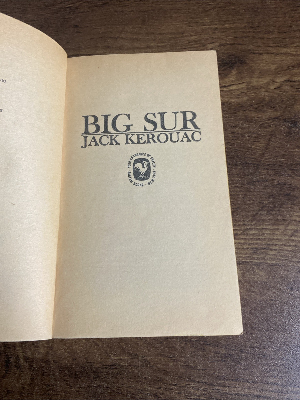 1963 – Jack Kerouac ‘Big Sur’ paperback PB 1st Bantam Books Printing