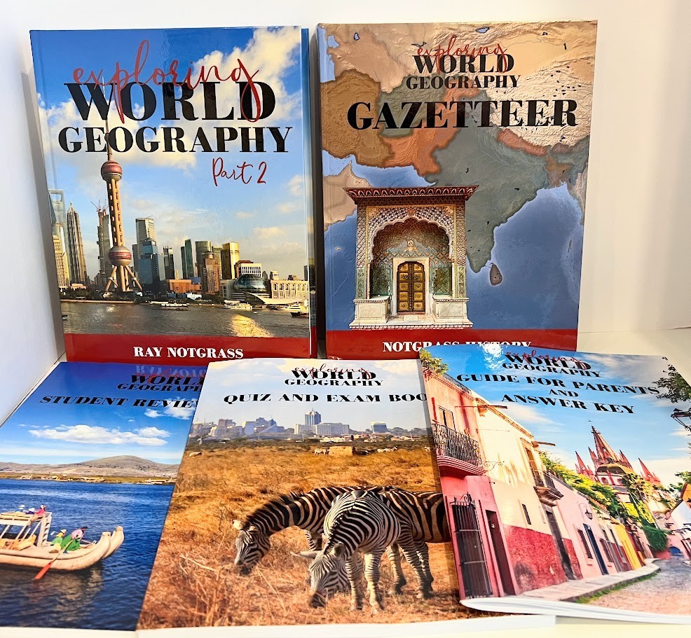 Exploring World Geography (part 1 and Gazetteer) + Student Review Pack