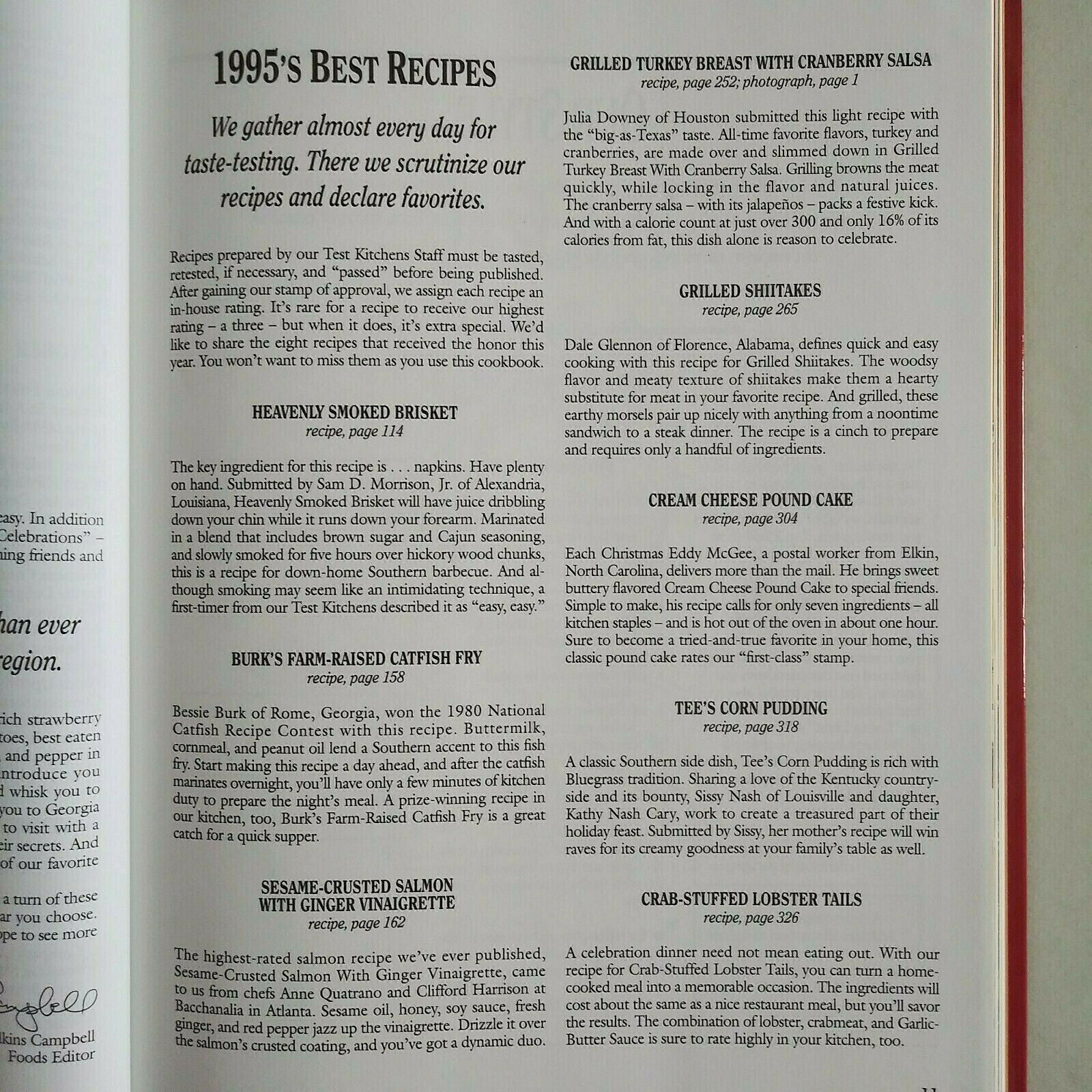 Vintage Southern Living 1995 Annual Recipes Cookbook Hardcover 368 Pages