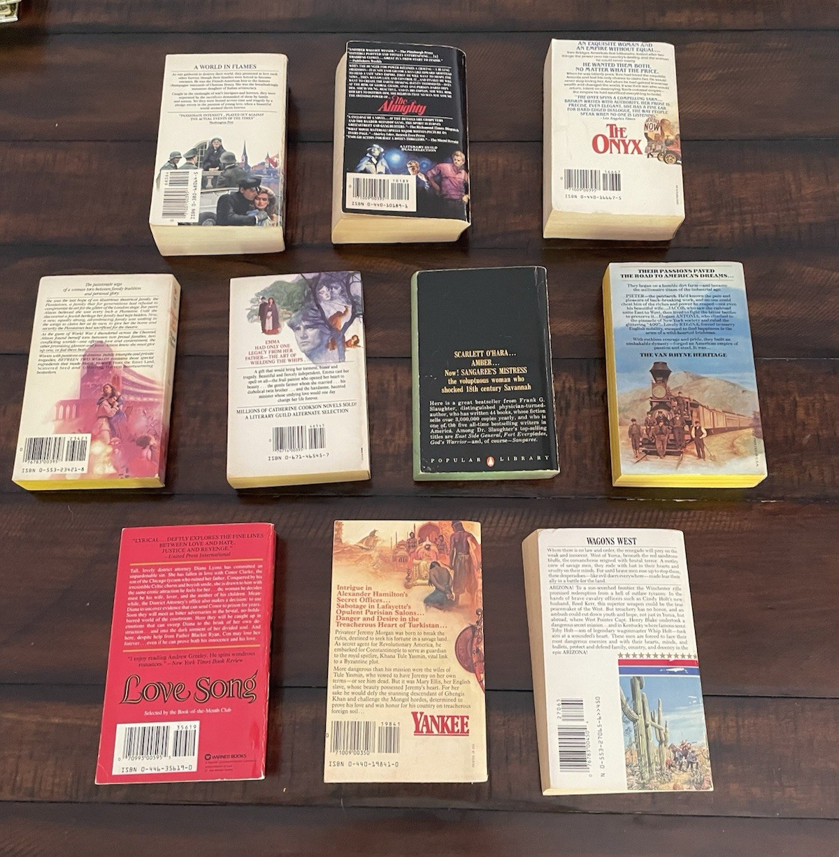 1970-80s Vintage Romance Historical Fiction -Lot of 8-Cookson Briskin Mosco