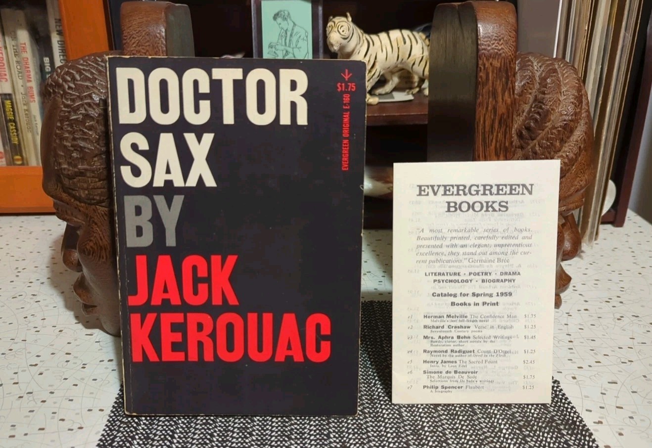 Jack Kerouac Doctor Sax 1st Printing PB w/Evergreen Books Spring 1959 Catalog