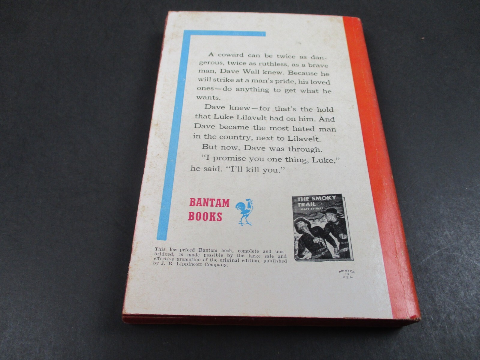 THE SMOKY TRAIL Matt Stuart 1ST BANTAM PRINTING Western Action