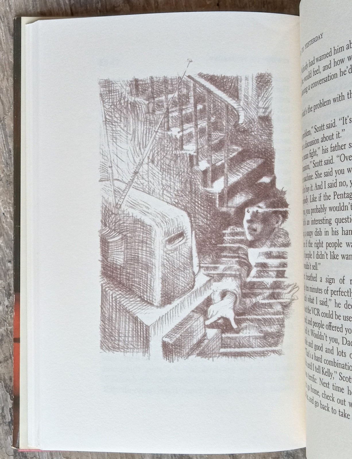 Rewind To Yesterday ~1988 HC~ Pfeffer SIGNED VCR Time Machine SciFi Novel Illust