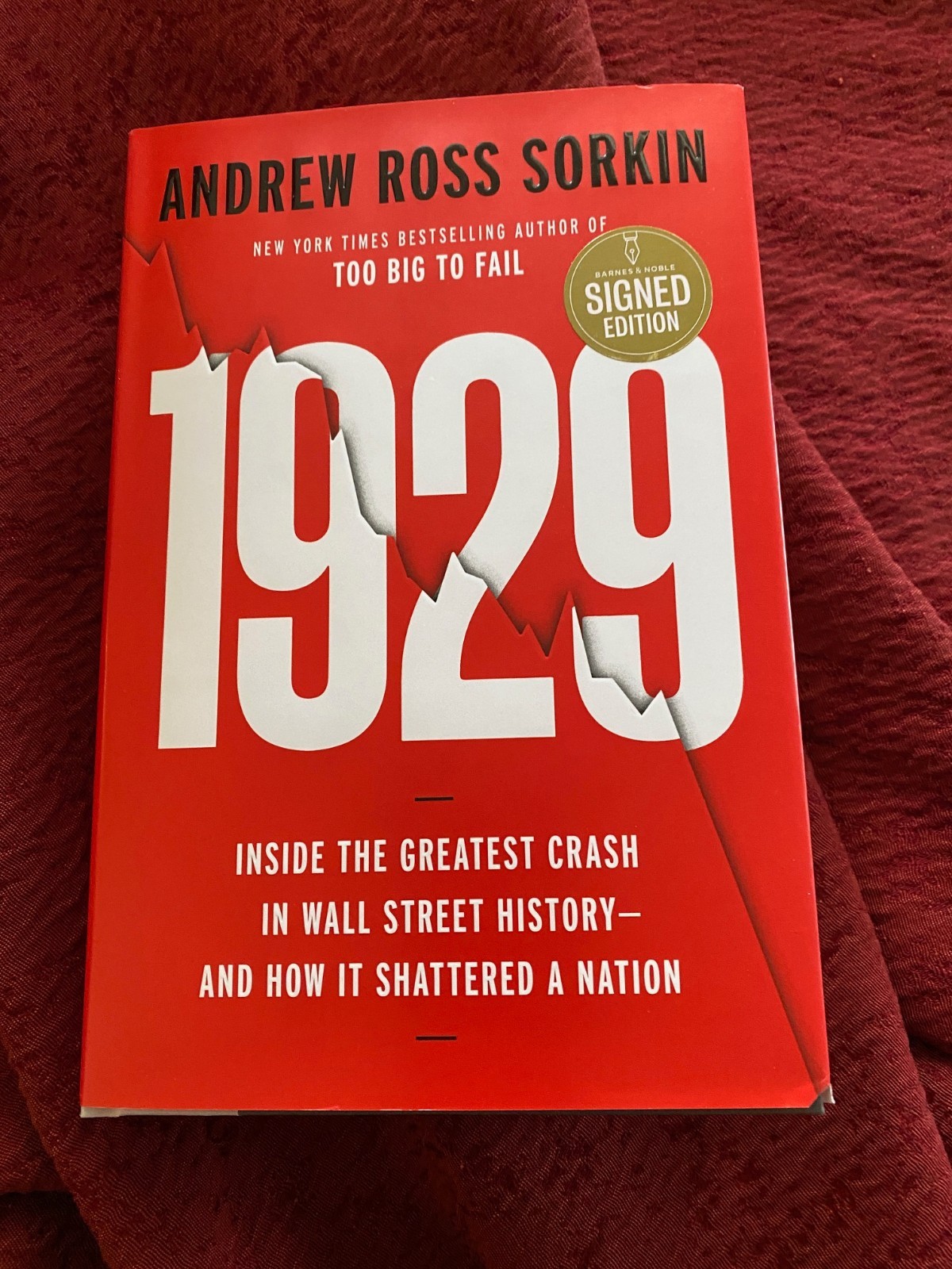 ANDREW ROSS SORKIN 1929 HARDCOVER 2025 SIGNED