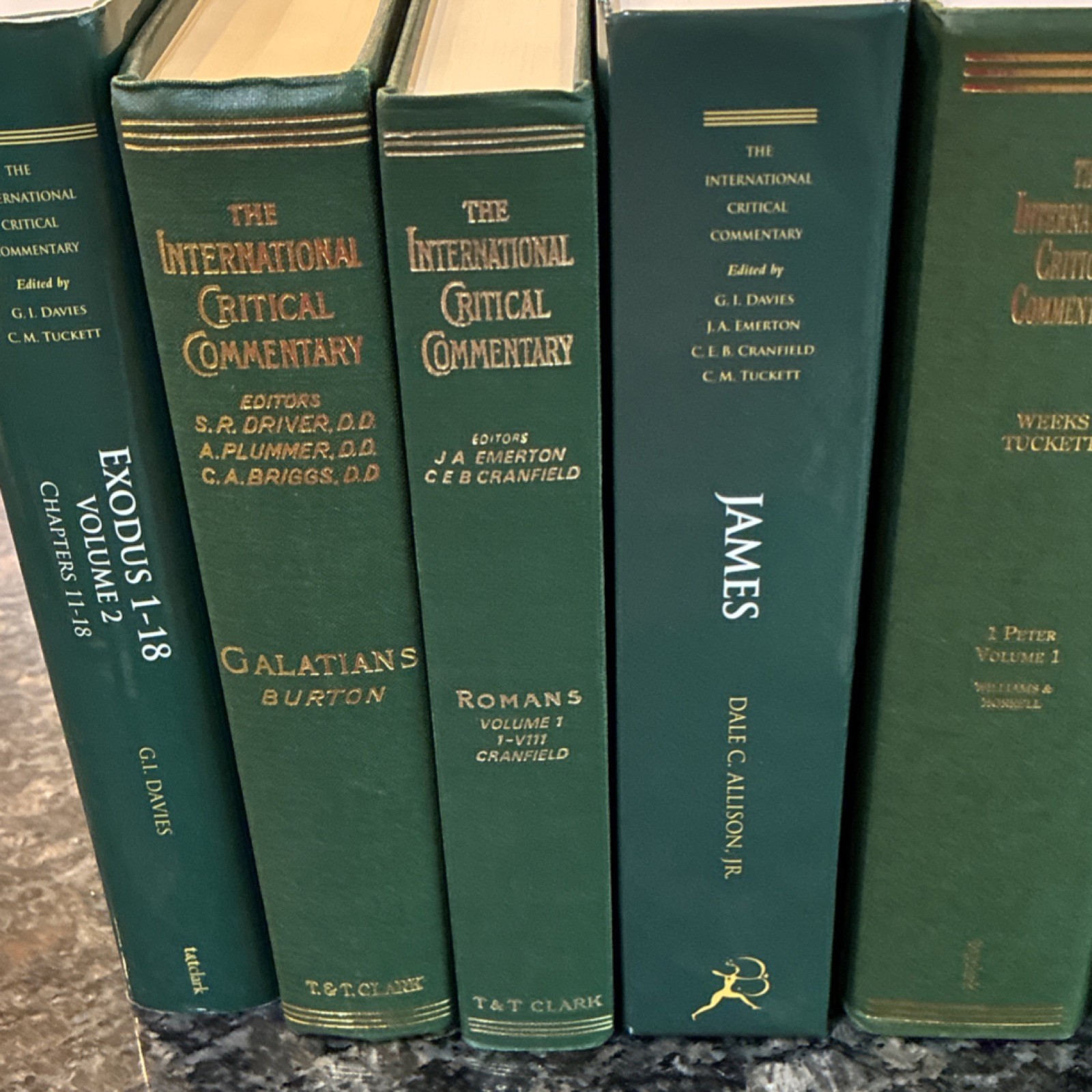 Commentary Exodus Galatians Romans James I & 2 Peter John ICC Commentaries Mint