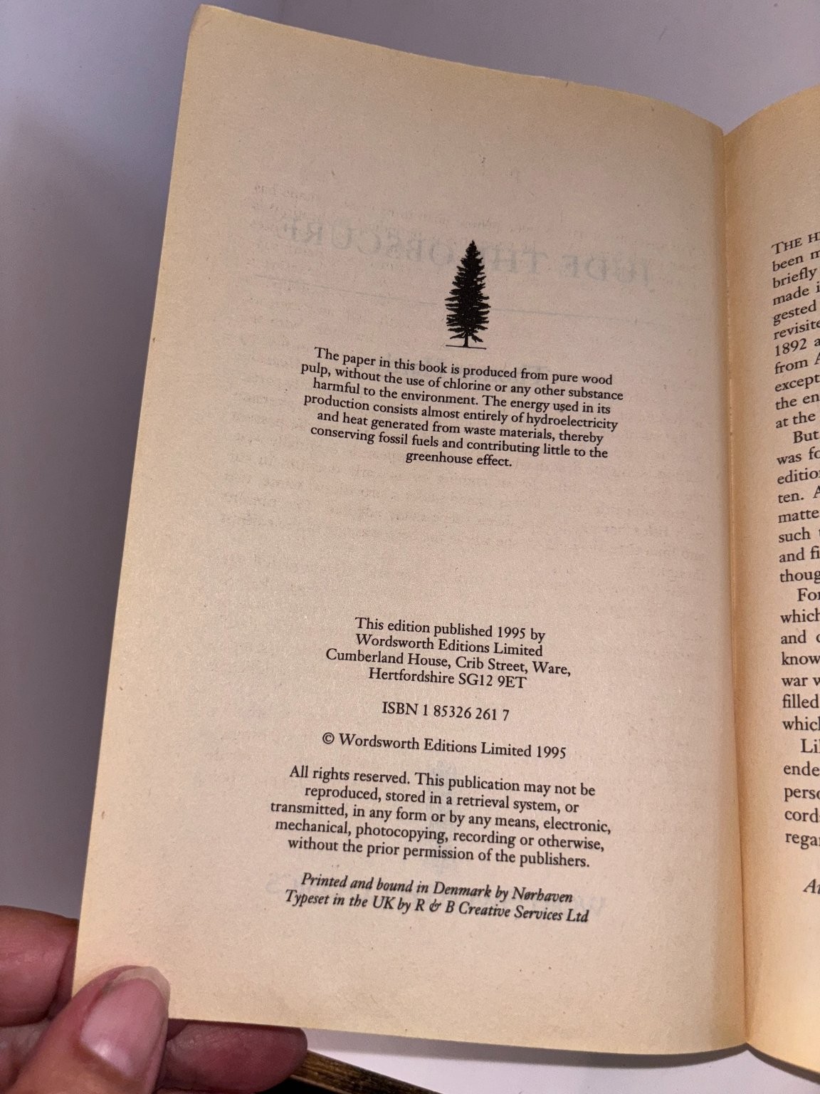 Jude The Obscure Thomas Hardy 1995 Wordsworth Classics Edition