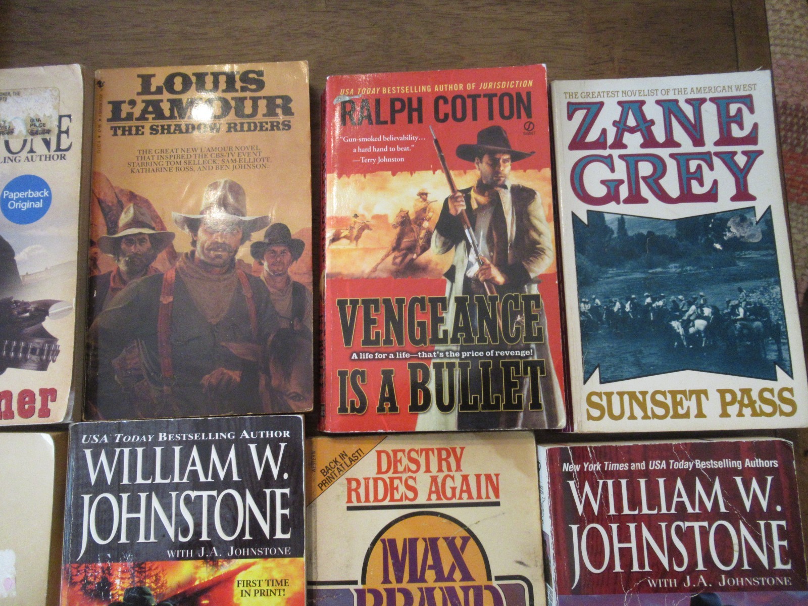 Old Western Paperback Books Lot of 29 Lamour Compton Johnstone etc Some Vintage