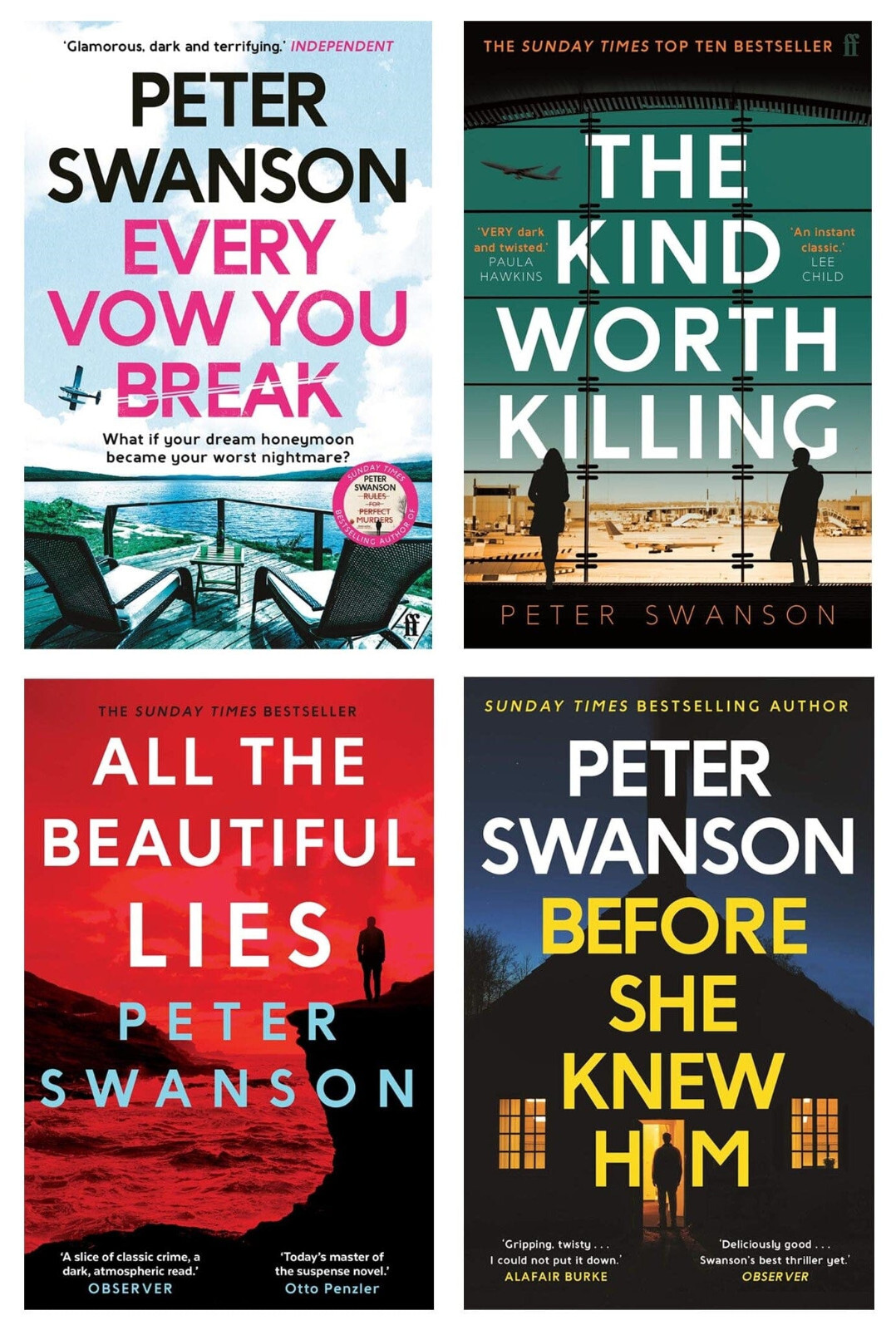 Peter Swanson 4 Books Collection Set – Fiction – Paperback