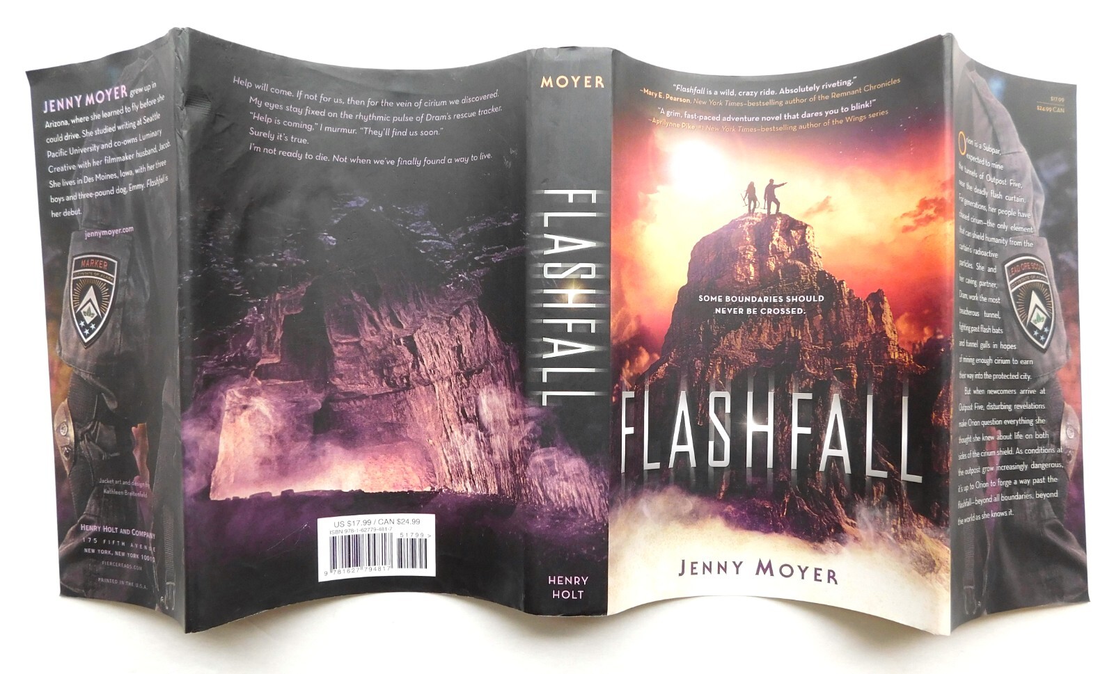 *SIGNED* JENNY MOYER Hardcover 1st edition FLASHFALL 2016 DJ 342 pages Unread