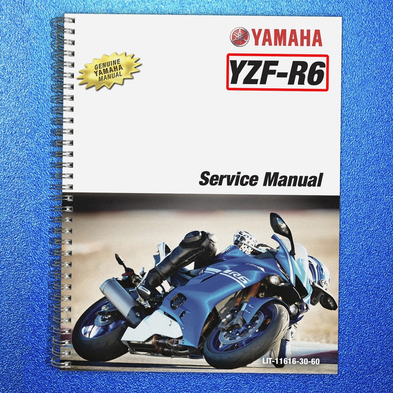 YAMAHA YZF-R6 Motorcycle Service Manual 2017 – METAL SPIRAL BOUND – TOUGH COVERS