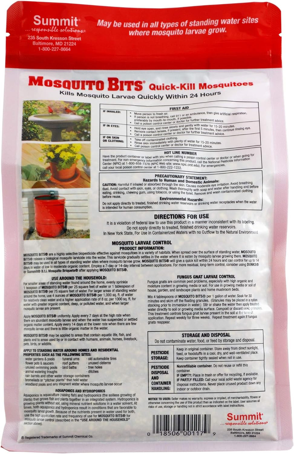 30oz Mosquito Bits Insect Control Granules for Standing Water Larvae Treatment