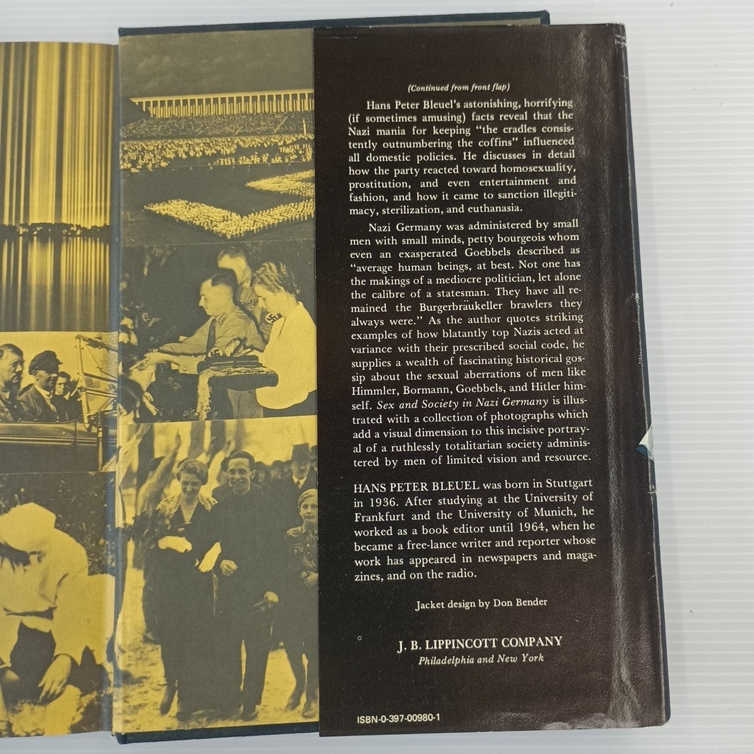 Sex and Society in Nazi Germany Hans Peter Bleuel 1st Ed 1973 Eng Translation