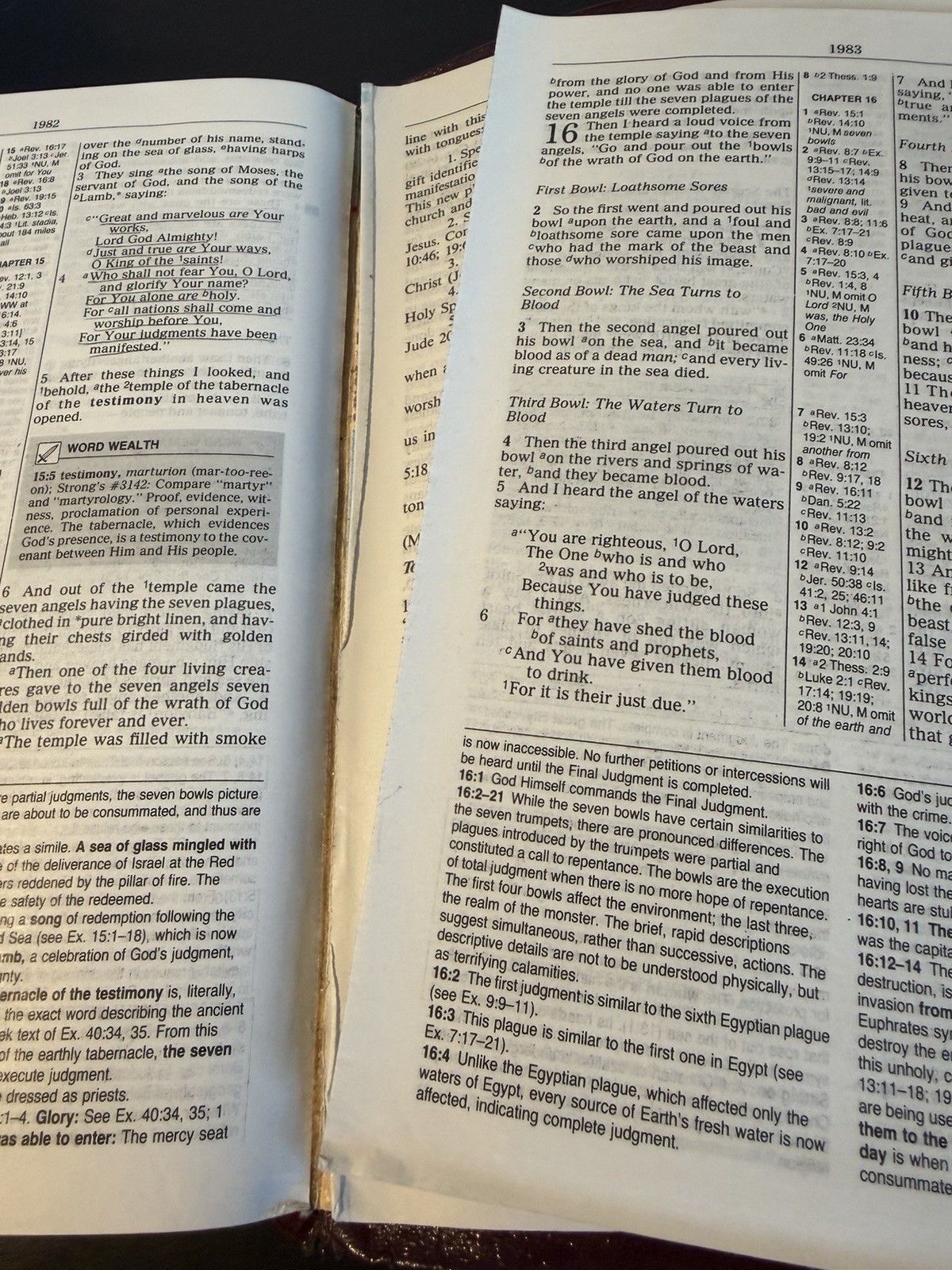 Spirit Filled Life Bible Nelson 2255BG Bonded Leather NKJV Red Letter 1991 READ
