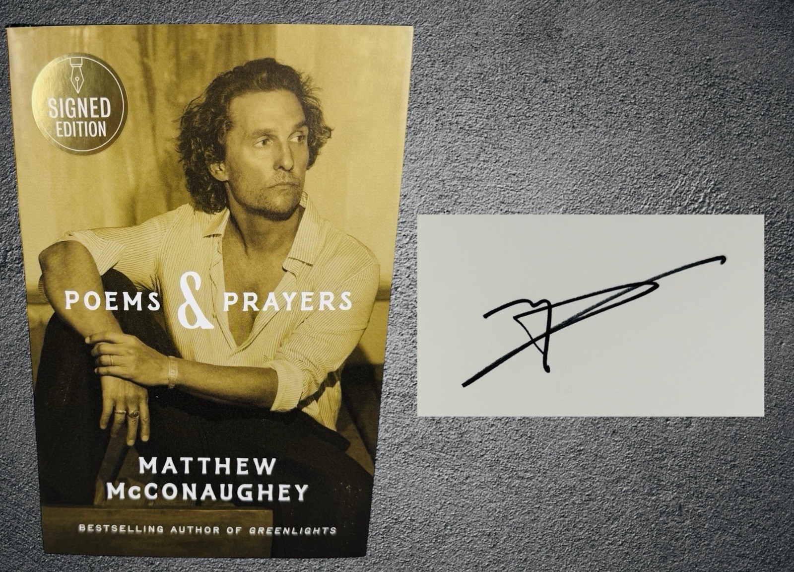 Poems & Prayers Matthew McConaughey Signed Hardcover 1st Edition BN Exclusive