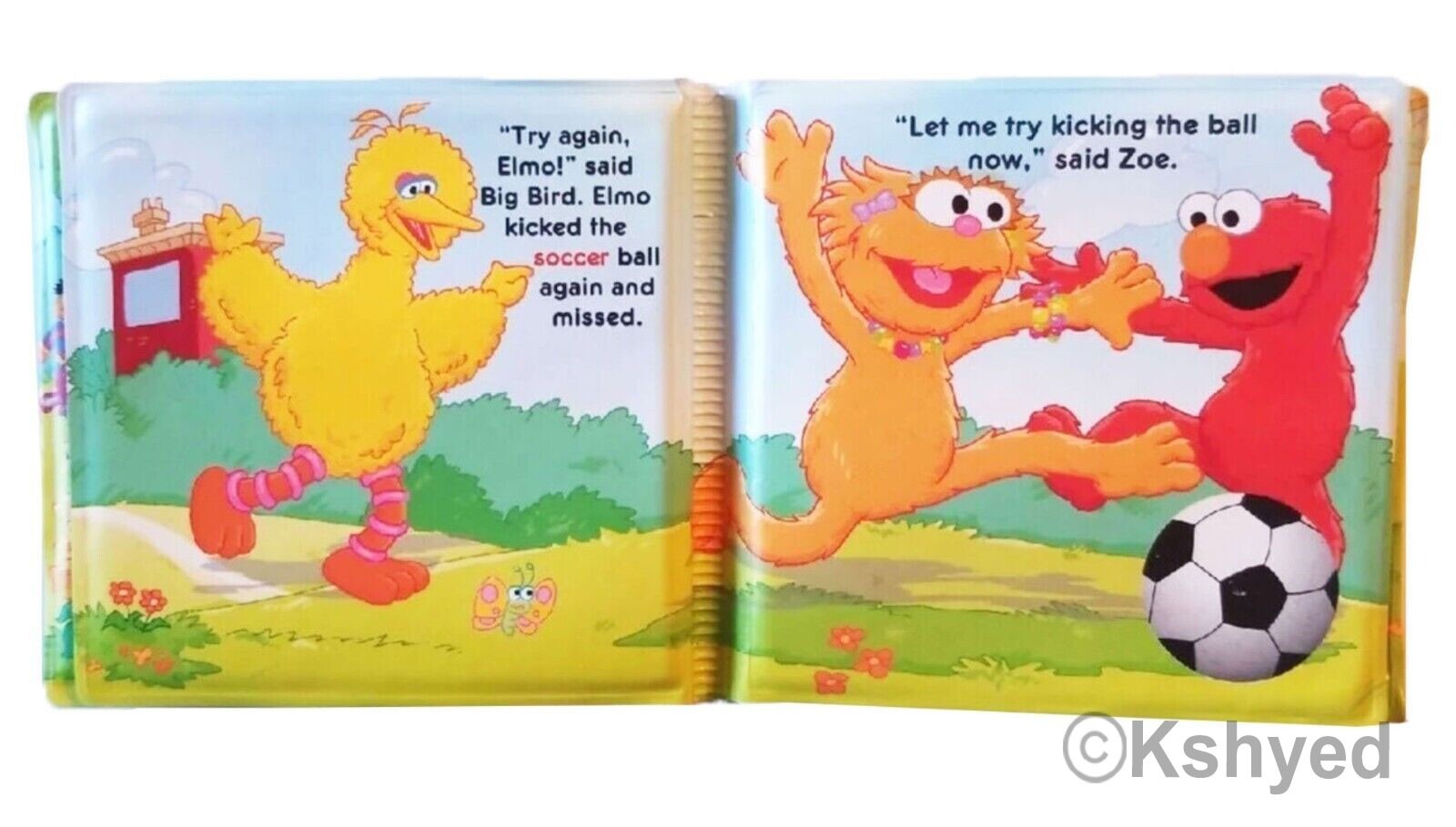 Sesame Street Zoe’s Goal Sports Bubble Book (1 Pack) – Great For Bath Time – New