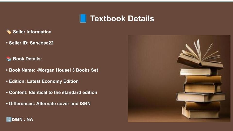 Morgan Housel 3 Books Set-SAME AS EVER,Psychology of Money,Art of Spending Money
