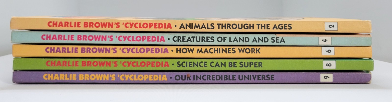 Vintage 1990 Charlie Brown’s ‘Cyclopedia HCs Lot of 5: Books 2 4 6 8 9