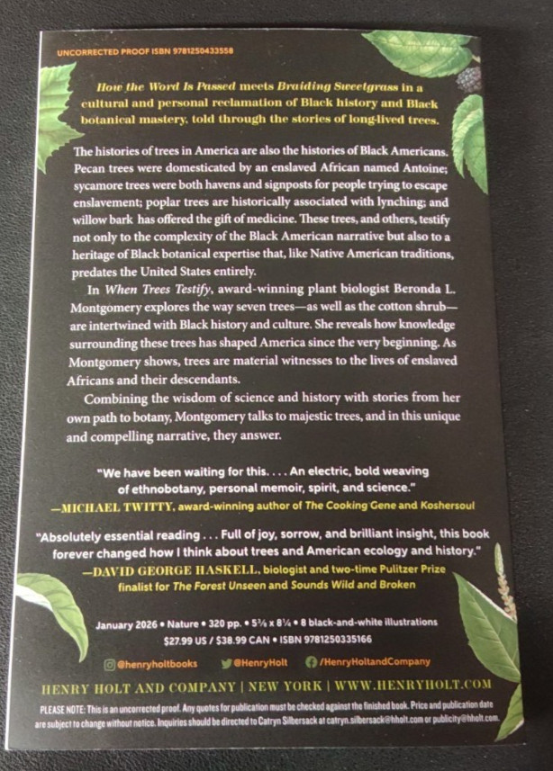 When Trees Testify by Beronda L. Montgomery ARC 1/26 Paperback