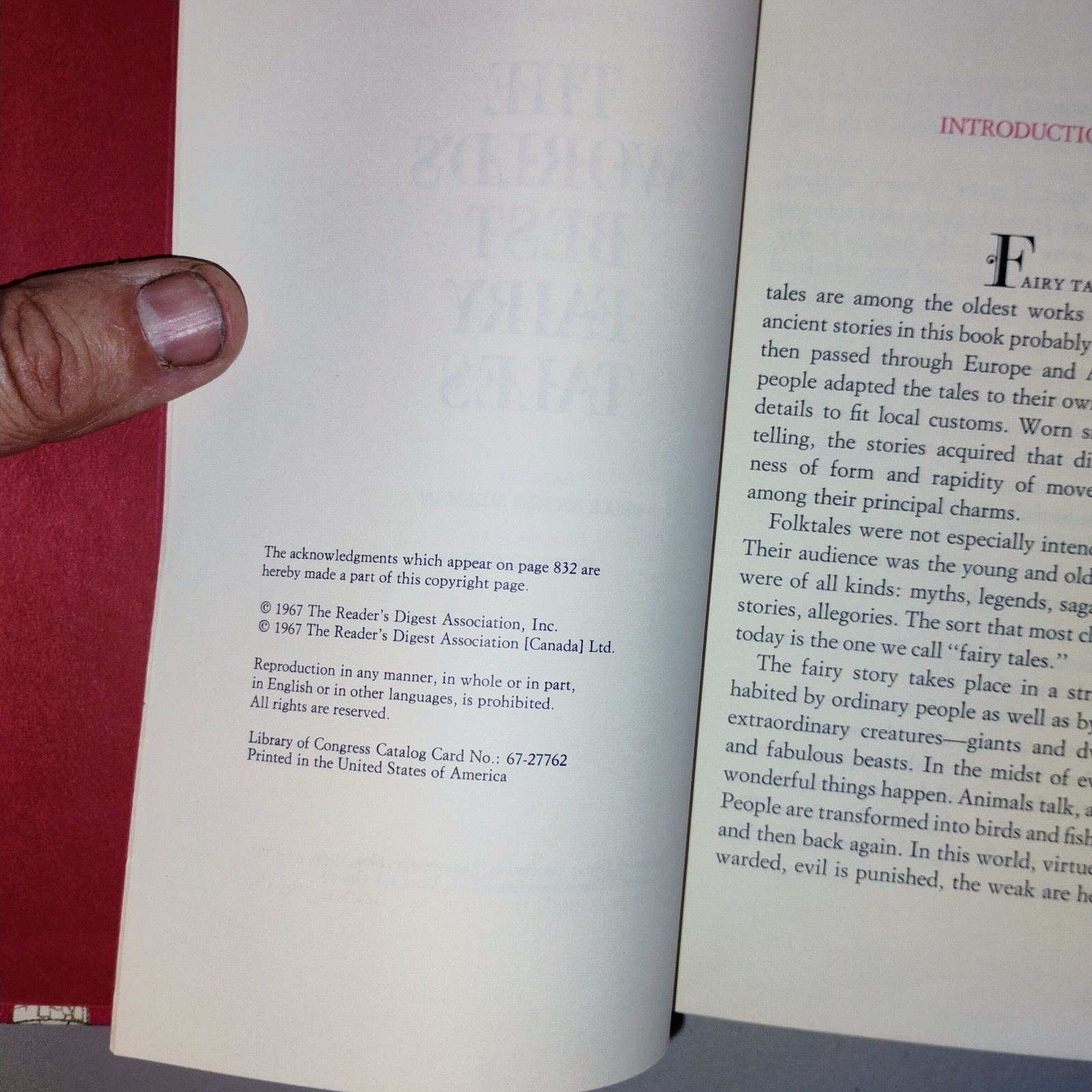The World’s Best Fairy Tales: a Reader’s Digest Anthology