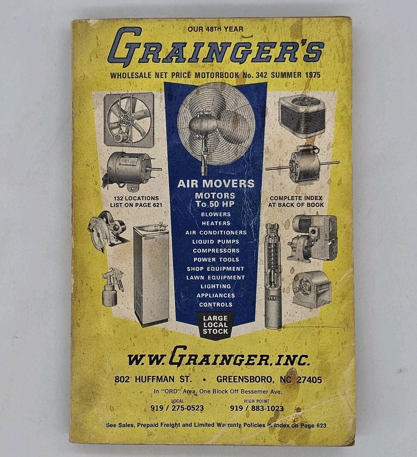Grainger’s Summer 1975 Wholesale Net Price Motorbook No. 342 Greensboro, NC VTG